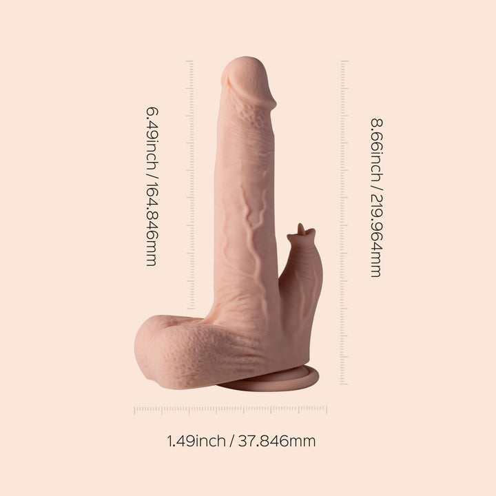 colter 6 inch dildo size chart front view