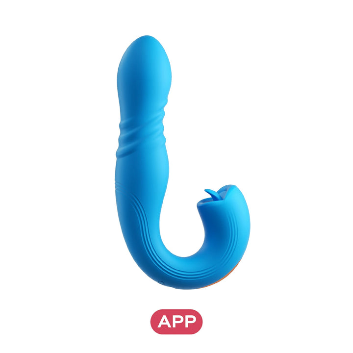 joi thrust 2 licking clitoral stimulator blue vibrator