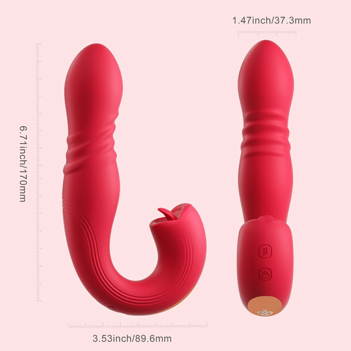 joi thrust 2 size chart tongue licking vibrator front view